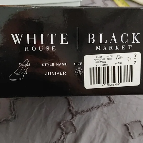 WHBM Black Juniper Heels - Picture 2 of 8